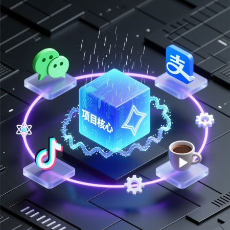 技术覆盖示意图：展示多平台开发环境